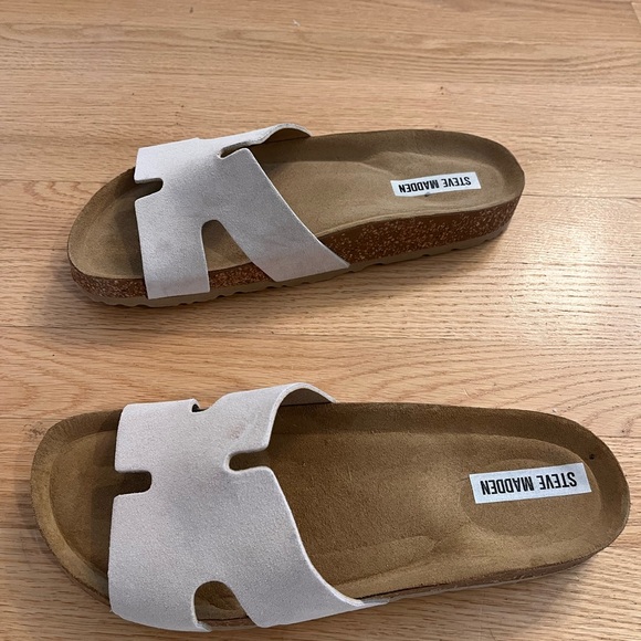 Steve Madden Womens Size 10 Hansley Taupe Suede Sandal, never worn - Picture 5 of 7